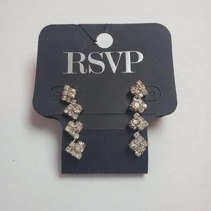NWT RSVP Diamond Dangle Earrings